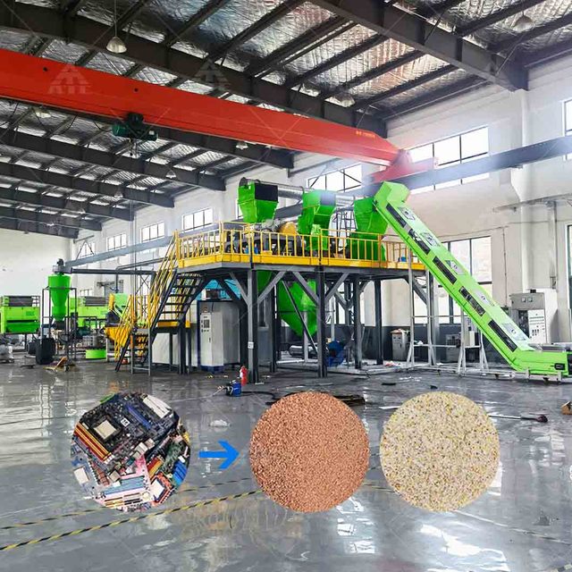 E-Waste PV Solar Panels Lithium Battery Scrap Computer Board PCB Crushing Separating Recycling Line