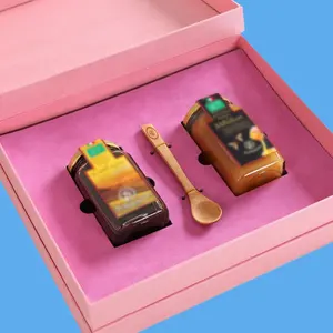工厂定制纸板箱，带Eva插入两件顶部和底部盒豪华蜂蜜包装盒