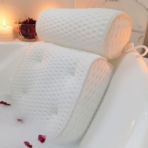 Bantal Bak Mandi Spa Jaring 4D dengan 7 Cangkir Isap Ekstra Besar, Bantal Mandi Cepat Kering Dapat Dicuci dengan Mesin Licin - Product Image 3