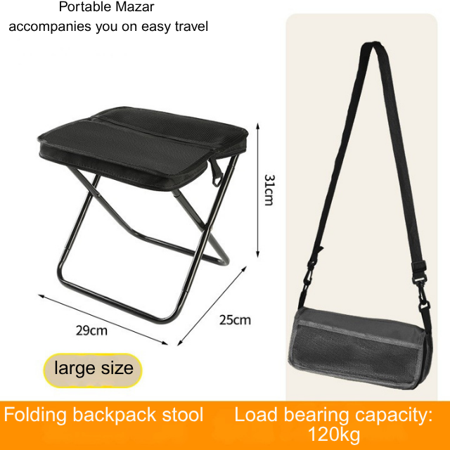 Black backpack stool large