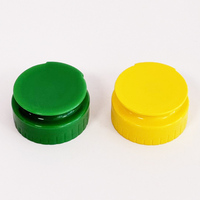 28-400 38-400 Capuchon à rabat de couleur vert/jaune avec valve en silicone 28mm 38mm Couvercle à vis à rabat pour sauce au miel Sport Boire