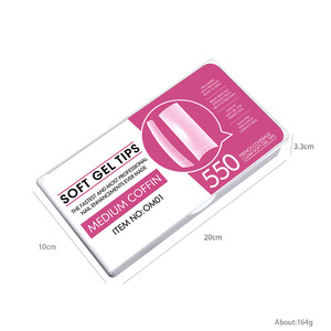 550 <span class=keywords><strong>Uñas</strong></span> Postizas Profesionales Transparentes, Diseño Francés, Cobertura Completa, <span class=keywords><strong>Extra</strong></span> <span class=keywords><strong>Largas</strong></span>, Planas, Cuadradas y Afiladas, <span class=keywords><strong>para</strong></span> <span class=keywords><strong>Uñas</strong></span> Acrílicas - Product Image 5