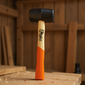 Ttake Hard Rubber Mallet 5078 Wood Handle Orange Grip - Product Image 3