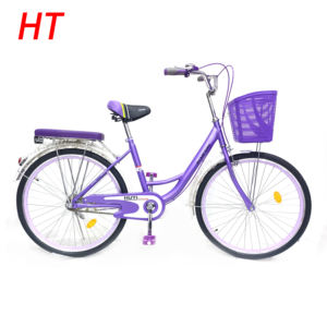 Vélo de <span class=keywords><strong>ville</strong></span> classique pour <span class=keywords><strong>femme</strong></span>, 26 pouces, cadre en acier haute teneur en carbone violet, frein à câble, vitesse unique, <span class=keywords><strong>pas</strong></span> <span class=keywords><strong>cher</strong></span> - Product Image 2