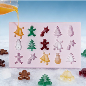 Jewelives – Moule en silicone antiadhésif à 15 cavités pour Noël, compatible four et lave-vaisselle, idéal pour gâteaux, bonbons et biscuits DIY (OEM) - Product Image 3