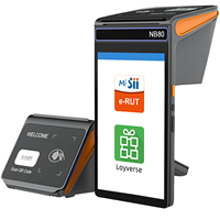 Noryox Nb80, Tableta POS Móvil Todo en Uno de 8 Pulgadas, 3+16 GB, 4G+WiFi, Android 13, Impresora Térmica, Escáner de Código de Barras para Tiendas de Comestibles