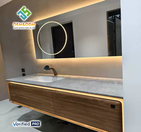 2025 OEM ensemble de meuble de salle de bain moderne en bois massif avec égouttoir en cuivre comprend une armoire de table de robinet d'évier pour la chambre à coucher et la salle à manger