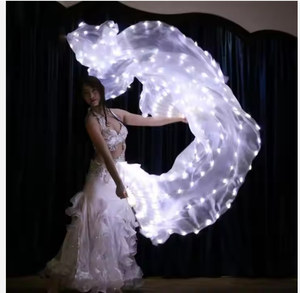 Nuevo Abanico de Seda LED para Danza del Vientre, <span class=keywords><strong>Accesorios</strong></span> de Actuación Coloridos para Escenario, Abanicos de Seda LED con Luz de Arcoíris - Product Image 5