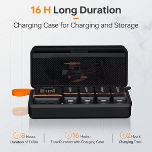 Comica <span class=keywords><strong>Vimo</strong></span> Q cuatro canales 2,4G Mini micrófono inalámbrico con caja de carga para cámara Smartphone PC entrevistas de transmisión en vivo - Product Image 3