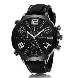 Reloj de pulsera de silicona analógico para hombre, pulsera de lujo a la moda, resistente al agua, de marca, fabricación <span class=keywords><strong>Vogue</strong></span> V6 Strips - Product Image 3