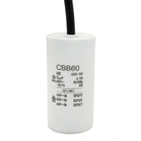 CBB60 25UF 450V AC Motorbetriebskondensator, 50/60Hz Kondensator mit Kabelanschluss, für Waschmaschine, Wasserpumpe, Lüftermotor