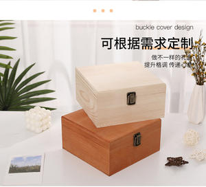 Lockable Natural Retro Stain Color Desktop <strong>Storage</strong> Wedding Gift <strong>Wooden</strong> Packing <strong>Box</strong> - Product Image 5
