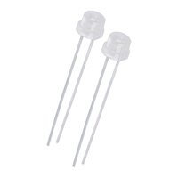 Lampada LED Rossa a Cappello di Paglia da 5mm, Angolo di Visione 1.8°, 2.4V 20mA per Retroilluminazione PCB