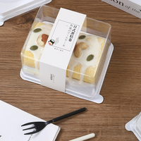 Boîte de rangement et de présentation pour gâteaux en plastique jetable avec couvercle en dôme, disponible en 2 / 3 / 4 / 6 pouces