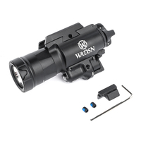 Lampe torche tactique IR LED haute puissance WADSN 2025 avec pointeur laser IR rouge pour aventures en plein air et entraînement Modèle WD04117-BK-NO