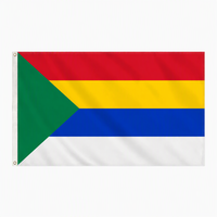 Drapeau Druzes Moderne 3x5, Bannière Triangulaire Chevron Personnalisée, Drapeaux en Polyester pour Défilés de Communautés Religieuses Arabes du Moyen-Orient en Extérieur