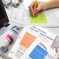 Essentiels pour la rentrée scolaire : Blocs-notes adhésifs transparents avec lignes PET, 12 blocs, 50 feuilles, 3x3 pouces, pour enregistrement de notes et marquage