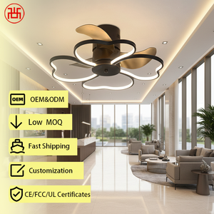 Ventilateur de plafond électrique de haute qualité à 6 vitesses, LED, 3 pales, silencieux, minuterie, moteur CC, corps en métal, économie d'énergie, durable, contrôlé par application - Product Image 1