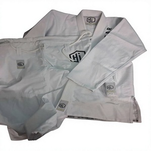 Kimono de BJJ para Adultos, Unisex, Blanco, de Algodón Transpirable, de Secado Rápido, con Logotipo en la Espalda, Corte Holgado - Product Image 4