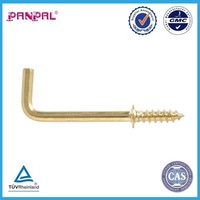 Kit pratique de 120 crochets à œil en métal finition dorée pour fixation murale, ustensiles et accrochage d'images, pièces de quincaillerie