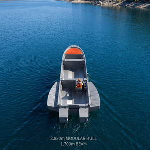 Bateau <span class=keywords><strong>de</strong></span> pêche modulaire sectionnel <span class=keywords><strong>de</strong></span> 3,8 m - Bateau utilitaire en PE à forte capacité <span class=keywords><strong>de</strong></span> charge avec une largeur <span class=keywords><strong>de</strong></span> 1,7 m pour les loisirs et le travail professionnel - Product Image 3