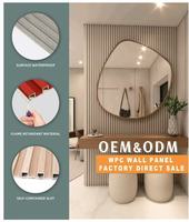 Paneles Decorativos de Pared de PVC Impermeables y Resistentes al Fuego YOUPON, Tablas de Listones Acanalados de Madera y Plástico Compuesto para Revestimiento de Villas, Hoteles y TV