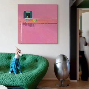 SJ Pink Arte Abstracto Mural sala de estar decorativo impreso pintura colgante para comedor entrada dormitorio lienzo pintura de pared - Product Image 6