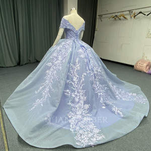 Lsany295 Superbe Robe de Soirée de Maternité Bleu Pétrole avec Appliques sur les Épaules, Dentelle Brodé et Décolleté Cœur, Coupe Princesse - Product Image 5