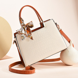 2025 <strong>Women's</strong> Vintage Style Crossbody <strong>Handbag</strong> Large Capacity <strong>Leather</strong> <strong>Bag</strong> Chain Pearl Waterproof PU Mom <strong>Bag</strong> Trendy - Product Image 4