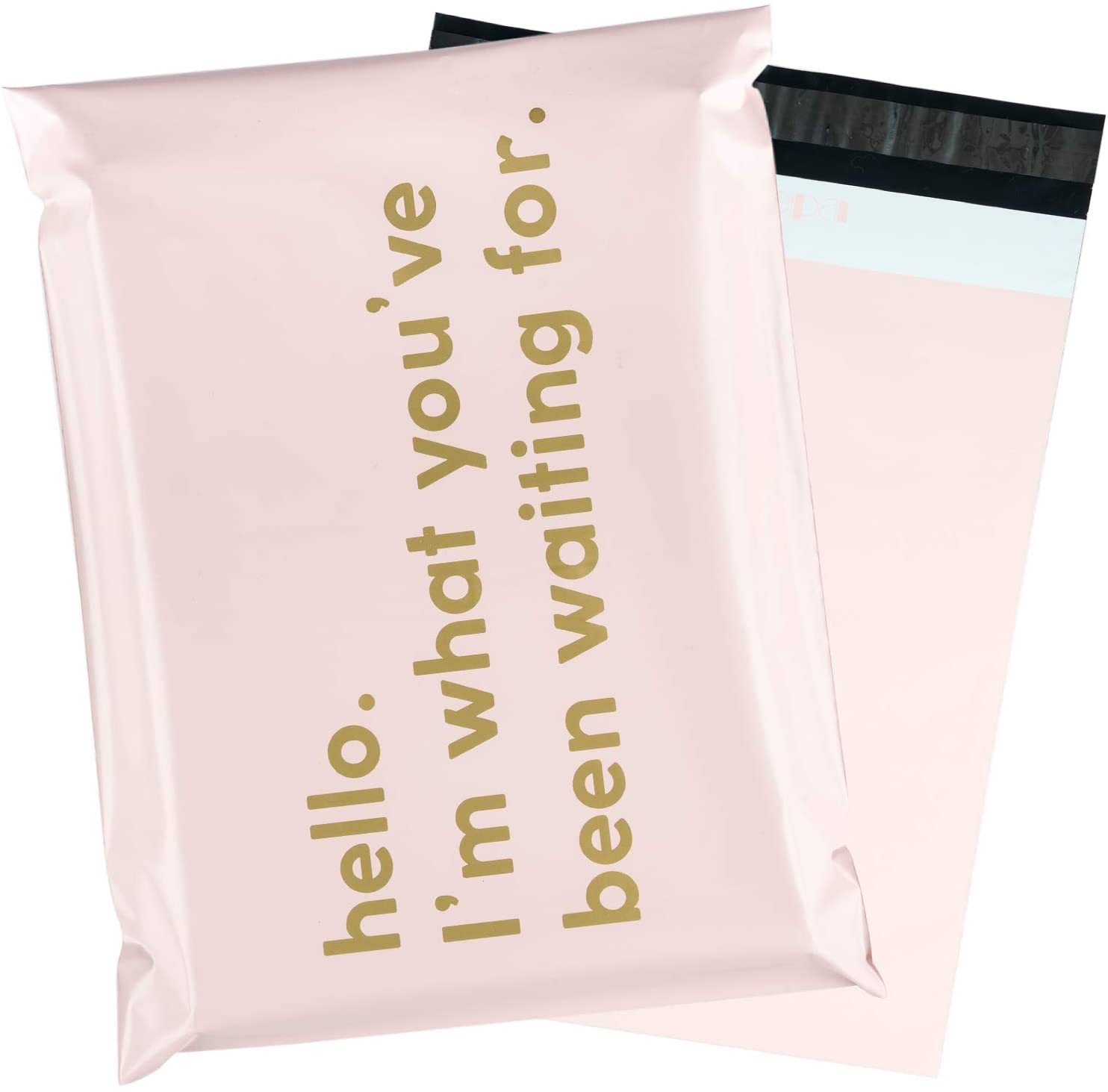 Custom Business Text Pink Poly Mailer Shipping Bag Waterproof Self Sealing Adhesive Tear Proof Boutique for Clothing