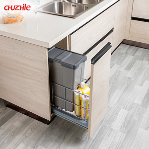 <strong>Pull</strong> <strong>Out</strong> Storage 42L Waste <strong>Bin</strong> Kitchen Cabinet Plastic Waste <strong>Bin</strong> Bottom Loading - Product Image 2