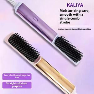 Peigne lisseur électrique portable, mini brosse pour cheveux lisses et volumineux, appareil électrique ménager - Product Image 2