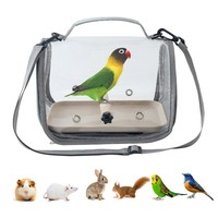 Sac de transport transparent pour oiseaux, sac de voyage respirant en maille pour perroquet, sac de transport pour petits animaux, pour perruche, hamster, lapin