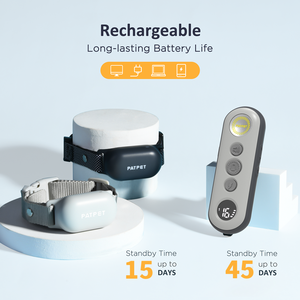 개 충전식 USB IPX7 3000ft 원격 제어 기능이있는 방수 개 훈련 고리 용 플라스틱 충격 E-칼라 - Product Image 2