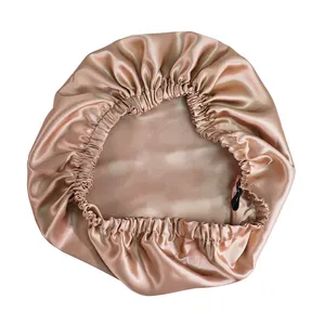 High Quality Fashion Adjustable Silk Hair Cap Natural Satin Silk Bonnet Sleep Bonnet Sleep Headband Silk Bonnet