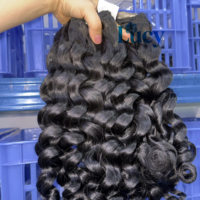 Venta al por Mayor de Paquetes de Cabello Indio Virgen, Extensiones de Cabello Humano Rizado Birmano con Cutícula Alineada