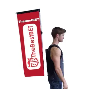 Promotional Custom Printing Feather Teardrop Advertising Outdoor Banner Backpack Flag