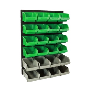 GD <b>Wall</b> <b>Mounted</b> Detachable PP Plastic Parts <b>Storage</b> <b>Bin</b> Rack with 12 Compartments for Workshop - Product Image 1