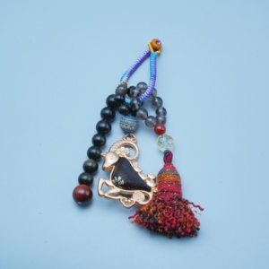 Pendentif unisexe ethnique en alliage de pierre naturelle, motif <span class=keywords><strong>des</strong></span> Douze Constellations, artisanat du patrimoine culturel immatériel, porte-bonheur - Product Image 3