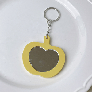 New Apple Mirror Keychain Cute Acrylic Eco-Friendly Durable <b>Makeup</b> Mirror Purse Portable <b>Compact</b> Keyring Kawaii Bag Charm - Product Image 2