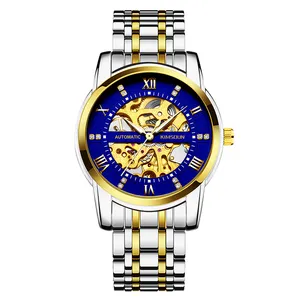 Supplier Alloy Mechanical Men Watch Luminous Skeleton Waterproof Student 2024 New Fashion Trendy Automatic Watch for Men Reloj