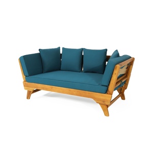 Coussins <span class=keywords><strong>de</strong></span> <span class=keywords><strong>lit</strong></span> <span class=keywords><strong>de</strong></span> <span class=keywords><strong>jardin</strong></span> extensibles, canapé d'extérieur convertible avec accoudoirs réglables et oreillers amovibles, résistant à l'eau - Product Image 4