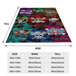 Manta súper suave de <span class=keywords><strong>manga</strong></span> de anime de una pieza, manta de cama ligera de lana de franela Premium, mantas súper acogedoras - Product Image 6