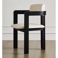 Chaise de salle à manger en bois massif avec coussin moelleux, prix usine, simple et abordable, pour la maison, la cuisine ou le restaurant, modèle L074 (2026)