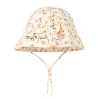 Chapeau de soleil respirant en mousseline de coton doux avec nœud, adorable chapeau bob de pêcheur pour bébé