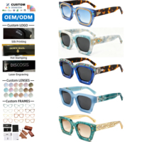 Lunettes de soleil artisanales sur mesure en bio-acétate, style luxe occidental, incrustées de pierres précieuses, avec logo entièrement personnalisé, directement de l'usine