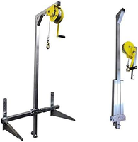 Nouvelle grue de levage pour climatiseur extérieur NewJNDO, outil de levage en tube carré galvanisé, câble de 1 m, capacité de charge de 150 kg, palan de levage de 10 m