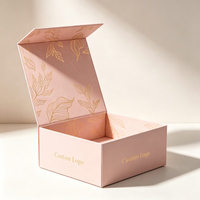 Boîte magnétique de luxe pour chaussures en gros, boîte rigide personnalisée pour vêtements, chaussettes roses, sous-vêtements, boîte en papier