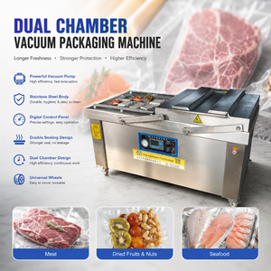 Machine d'emballage <span class=keywords><strong>sous</strong></span> <span class=keywords><strong>vide</strong></span> pour saucisses fumées, équipement de conditionnement de bacon, machine de mise <span class=keywords><strong>sous</strong></span> <span class=keywords><strong>vide</strong></span> pour la <span class=keywords><strong>conservation</strong></span> de la viande - Product Image 1