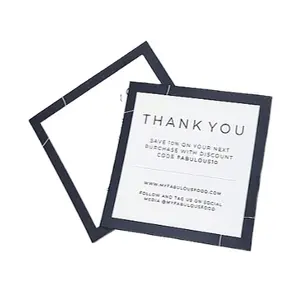 Carte cadeau de remerciement en carton avec texte imprimé avec logo de luxe personnalisé pour petite entreprise